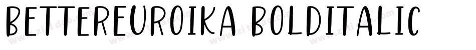 BetterEuroika BoldItalic字体转换